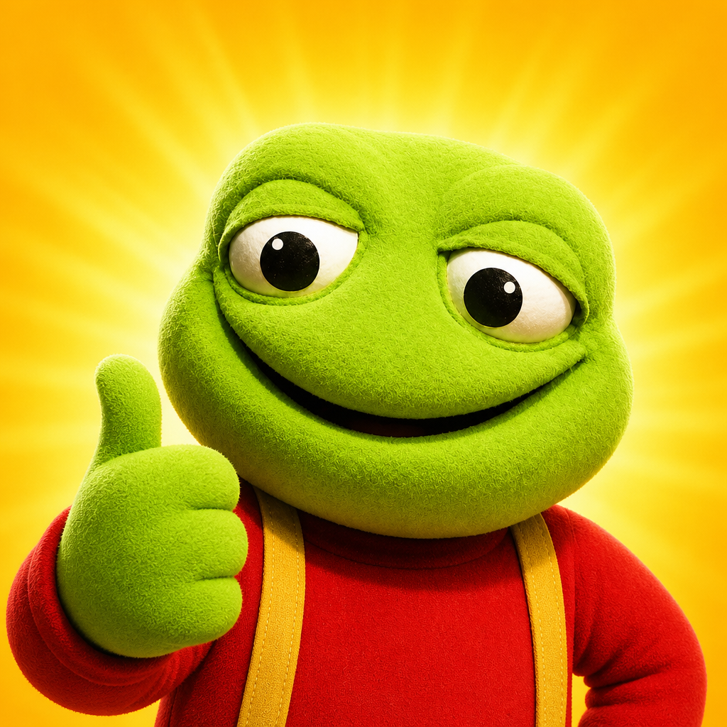The Toad Pepe giving a thumbs up