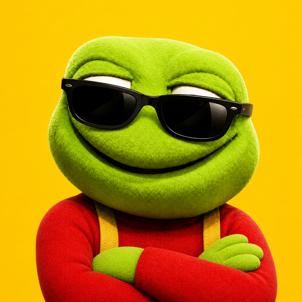 The Toad Pepe wearing sunglasses